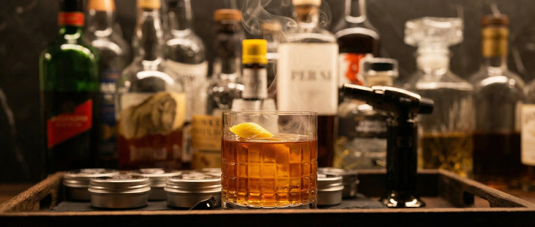 Koktél recept: Füstölt Sazerac- Ital Füstölővel - Smoking Spirit