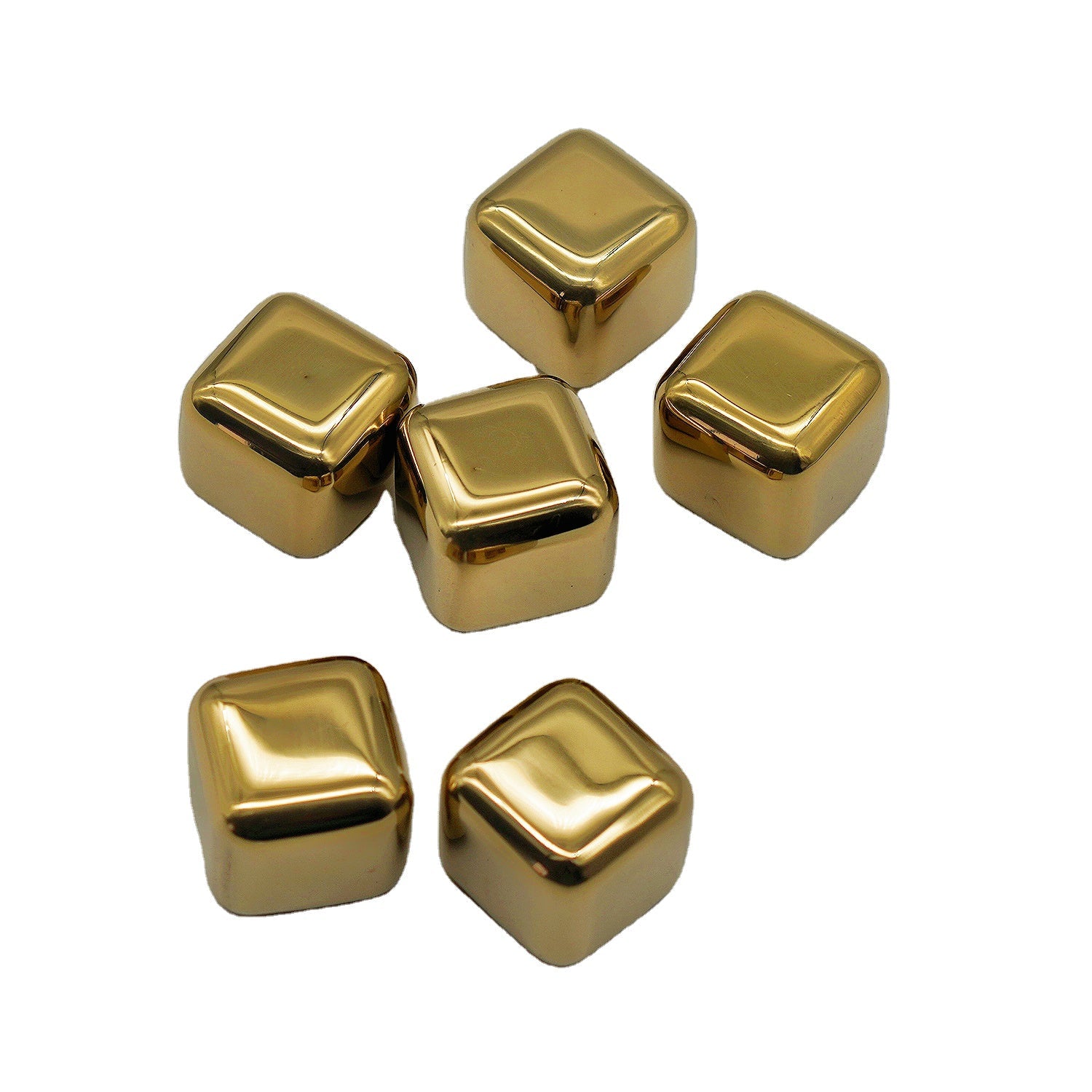 Smoking Spirit 8db - os Arany Színű Whiskey Kő Szett | 8db Kő + Csipesz - Smoking Spirit