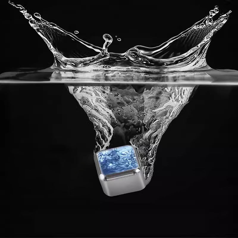 Smoking Spirit 8db - os Ezüst Színű Whiskey Kő Szett | 8db Kő + Csipesz - Smoking Spirit